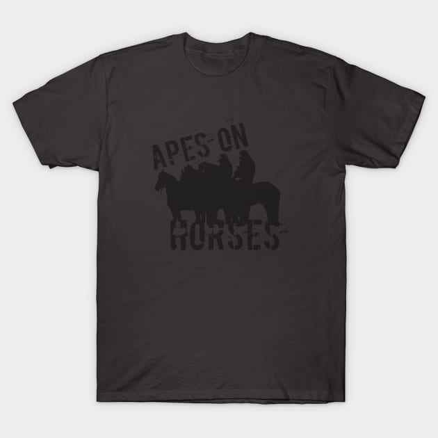 Apes on tee-Horses T-Shirt by FOGdark